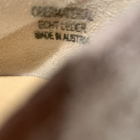 PAUL Green metallic champagne leather strap heels shoes hook & loop closure - Picture 10 of 15